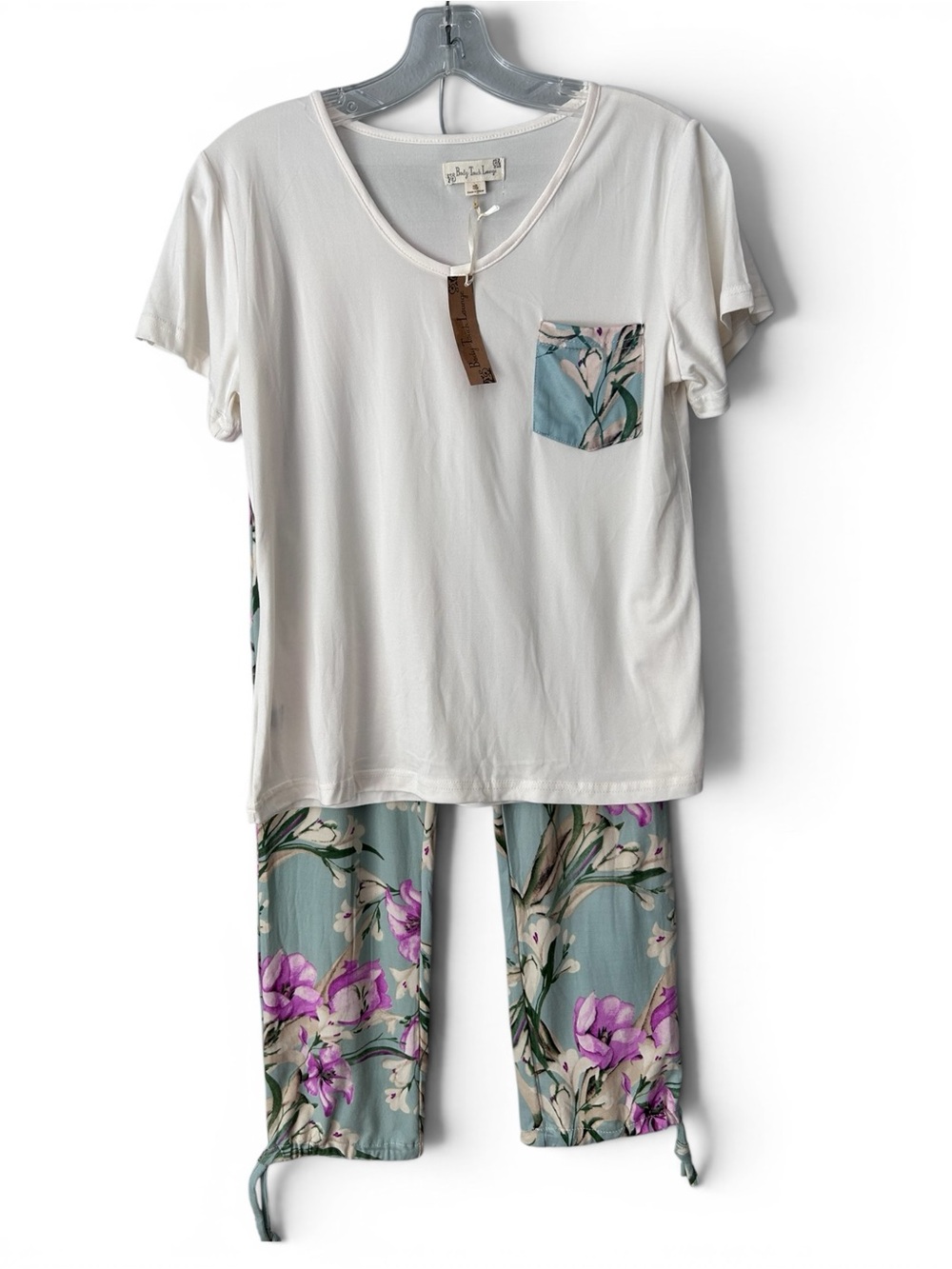 Body Touch Lounge Pajama Set Top & Pants Size Small
